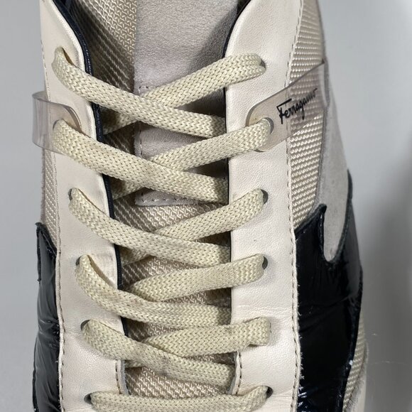 Salvatore Ferragamo Low Top Colour Black Sneakers Size 7 - Picture 8 of 12